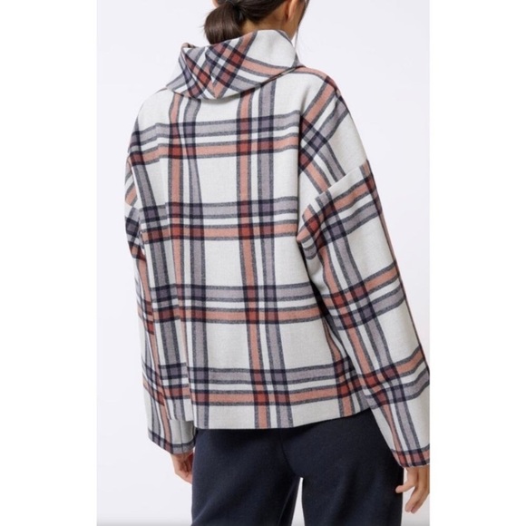 KAL REIMAN Plaid Cape Sleeve Turtleneck - Picture 3 of 9
